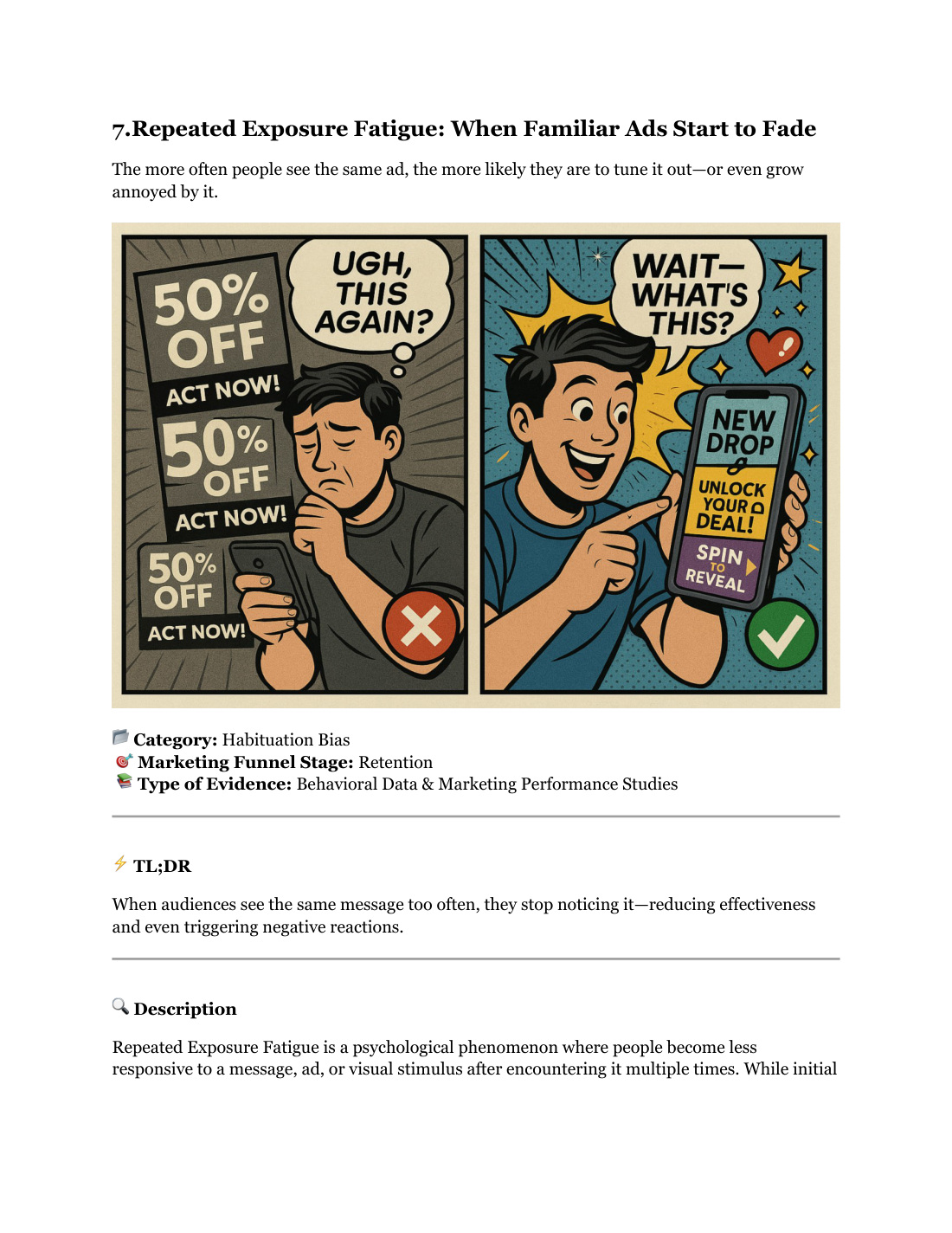 Repeated Exposure Fatigue page included in the free sampler