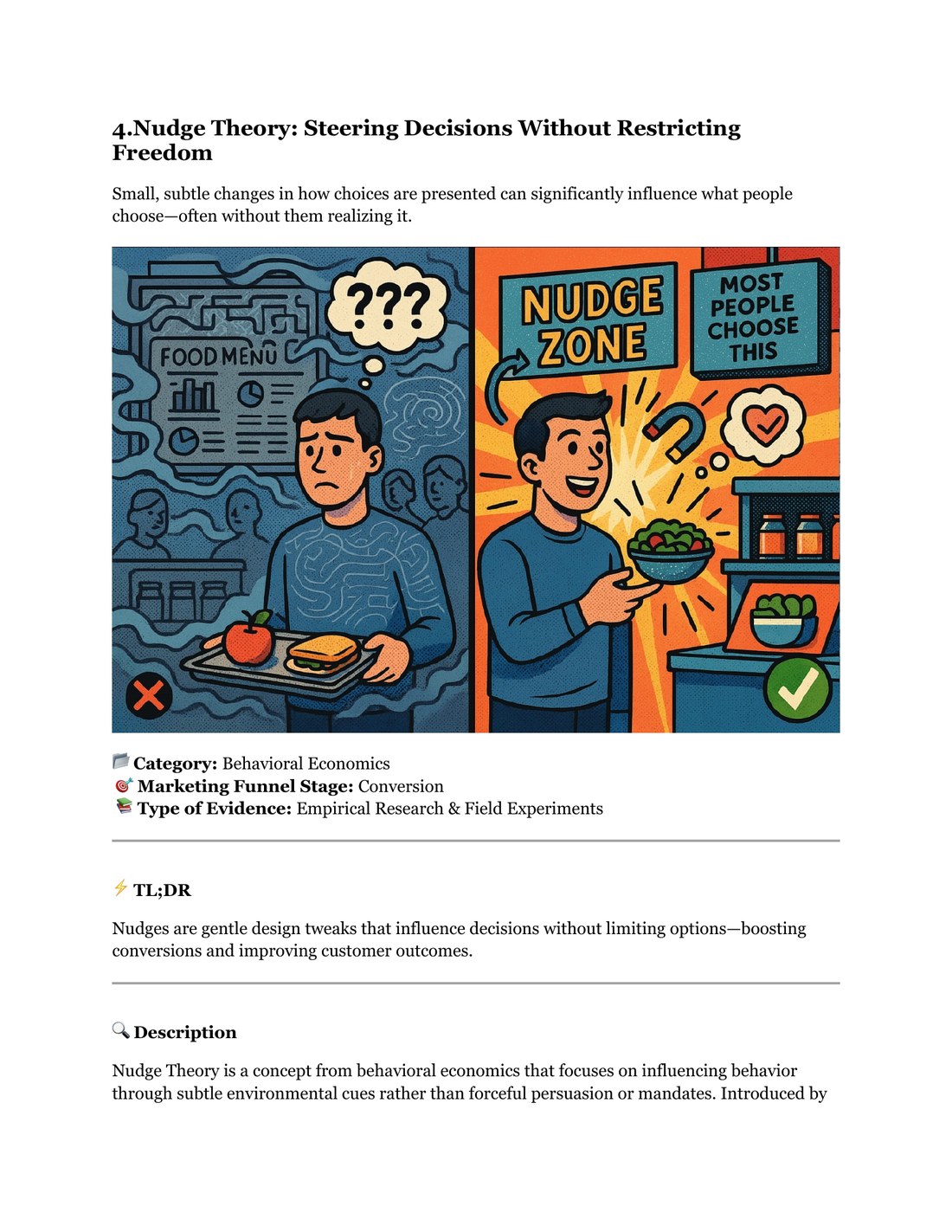 Sample page explaining Nudge Theory